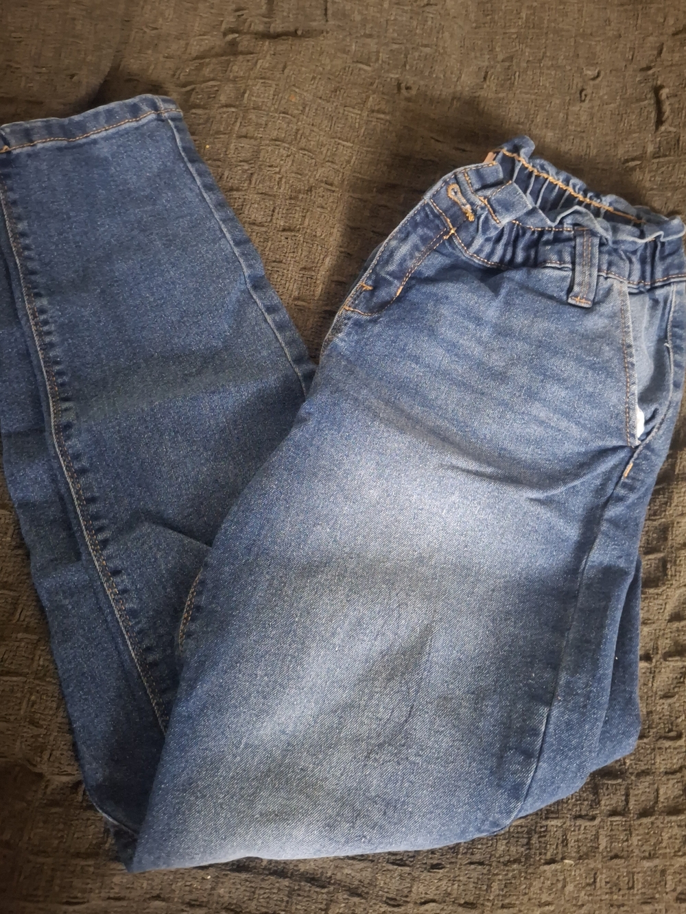 Kids Elastic-Waist Blue Denim Jeans
